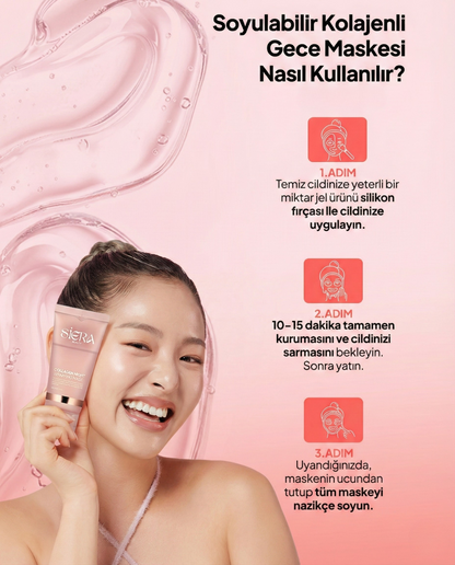 Cam Cilt Etkili Kolajen Gece Maskesi