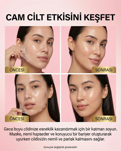 Cam Cilt Etkili Kolajen Gece Maskesi