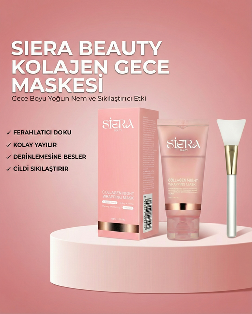 Cam Cilt Etkili Kolajen Gece Maskesi