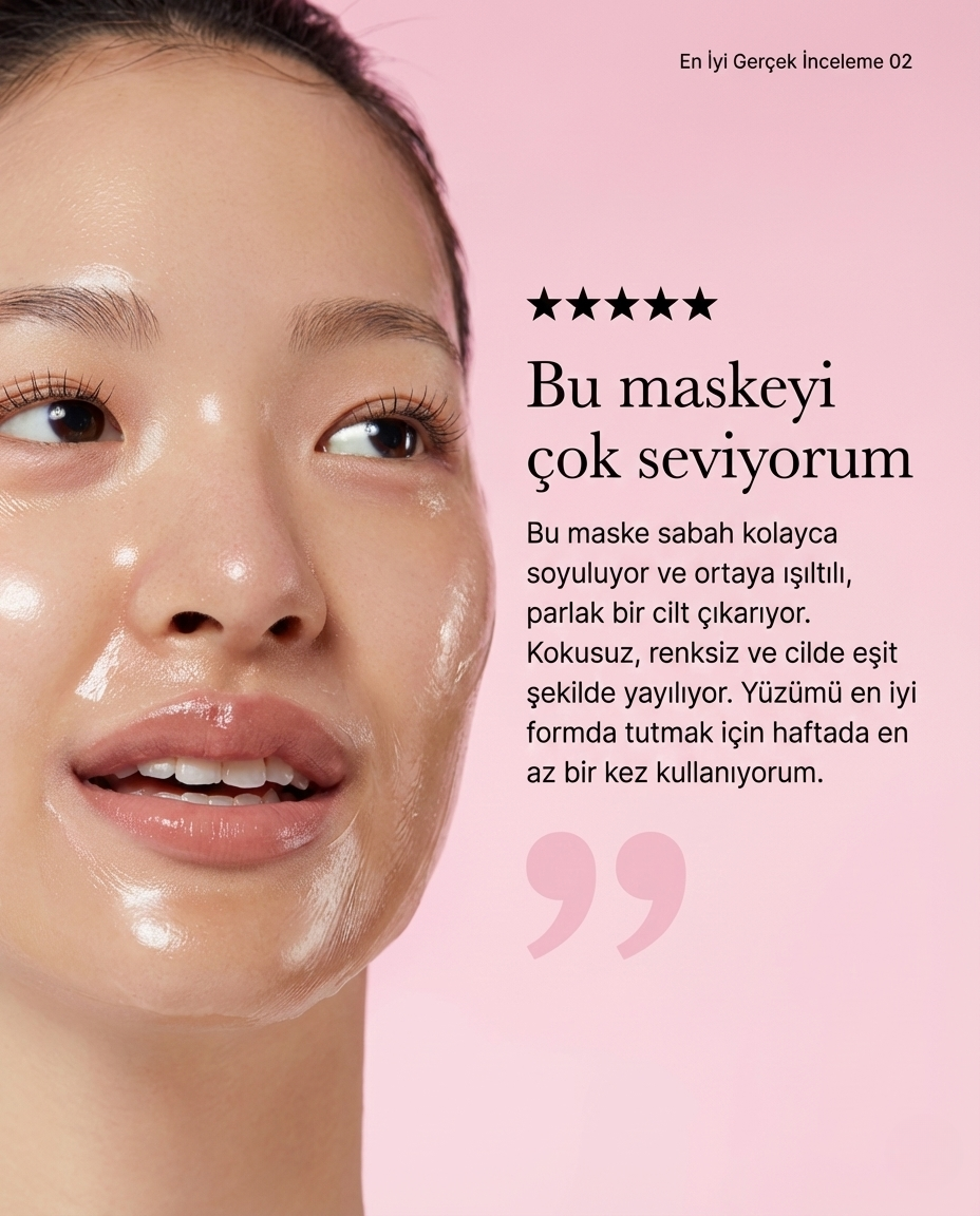 Cam Cilt Etkili Kolajen Gece Maskesi